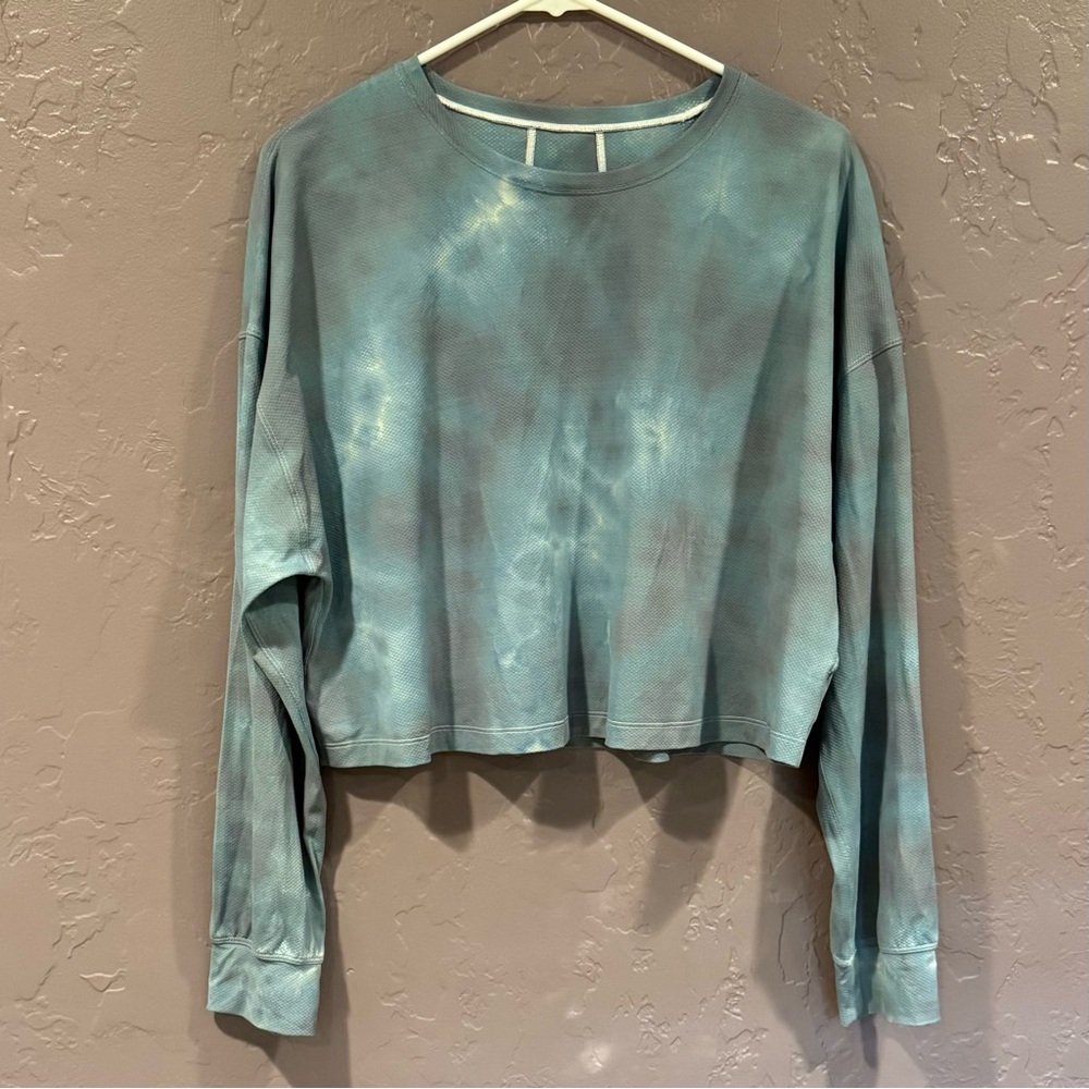 lululemon athletica Teal Tie-Dye Long Sleeve Top - Picture 2 of 4
